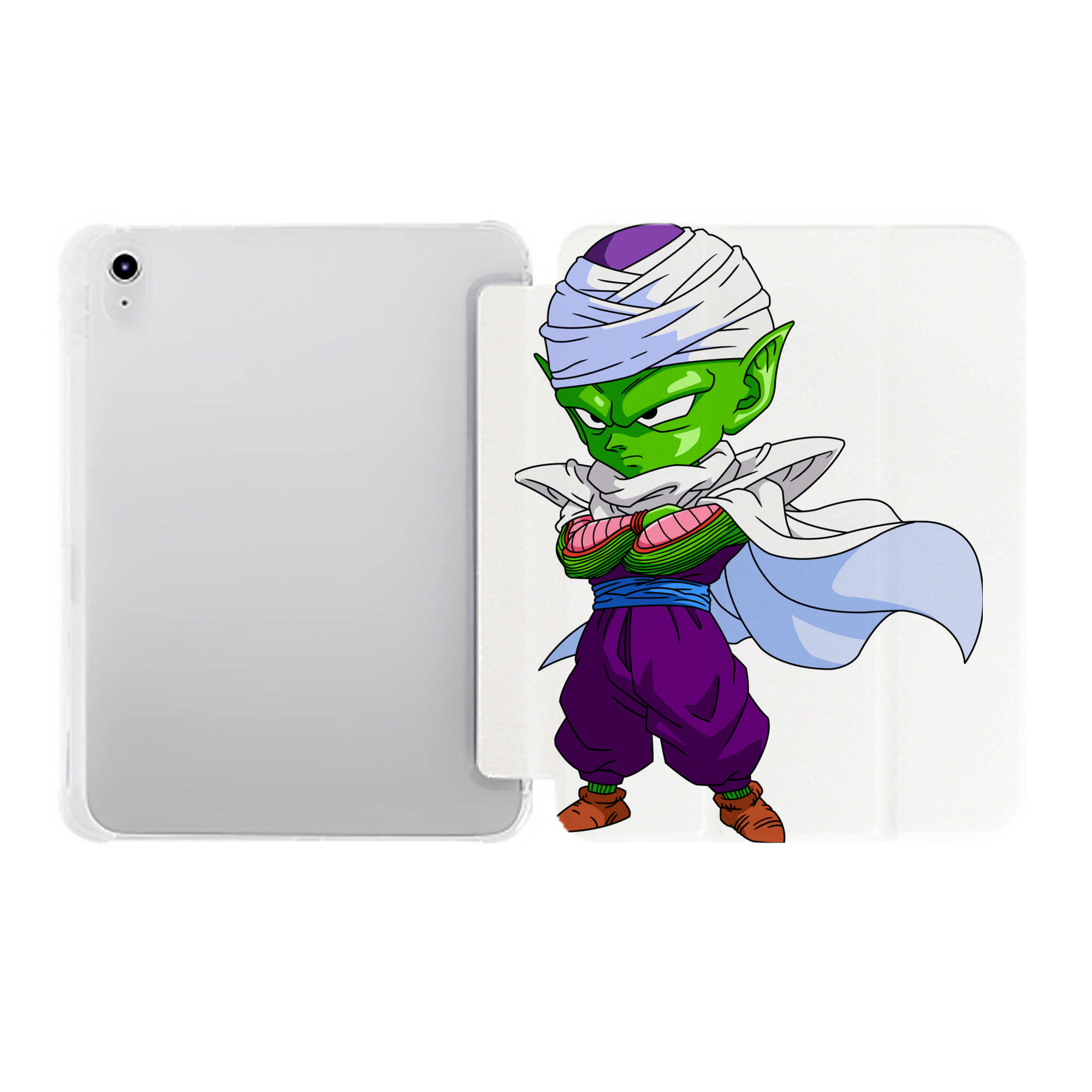 （画像用） ドラゴンボール ピッコロ DRAGON BALL Piccolo IPad ケース ペン収納付き 三つ折りスタンド PUレザー×シリコン 対応機種9.5/10.5/10.9インチ